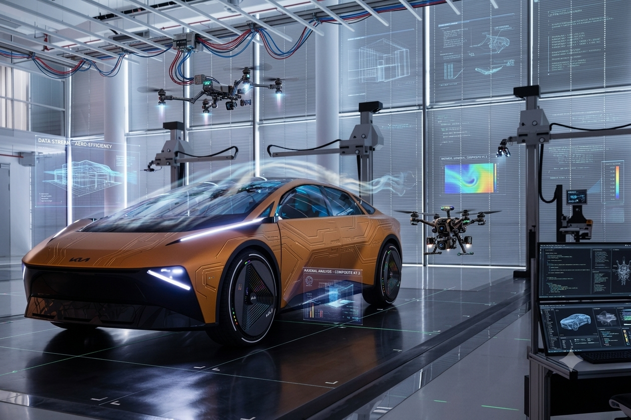 Kia's Wild Concept Car Turns the Entire Windshield Into a 3D Display